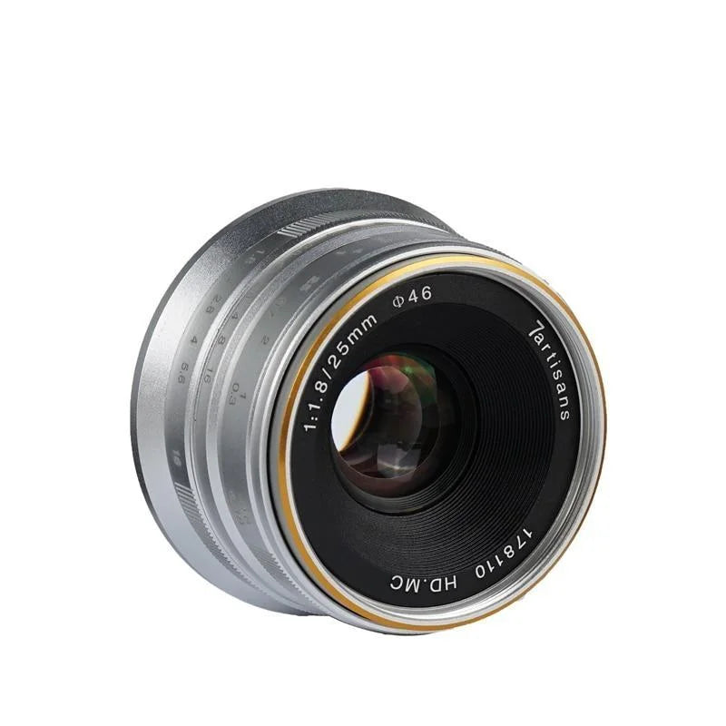 7artisans 25mm F1.8 Prime Lens for Sony E Mount /Fujifilm/Canon EOS-M Mout Micro 4/3 Cameras A7 A7II A7R Free Shipping