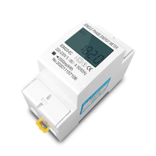 80A Din rail Single Phase Two Wire LCD Digital Display Power Consumption Energy Electric Meter kWh AC 220V 230V 50Hz/60Hz