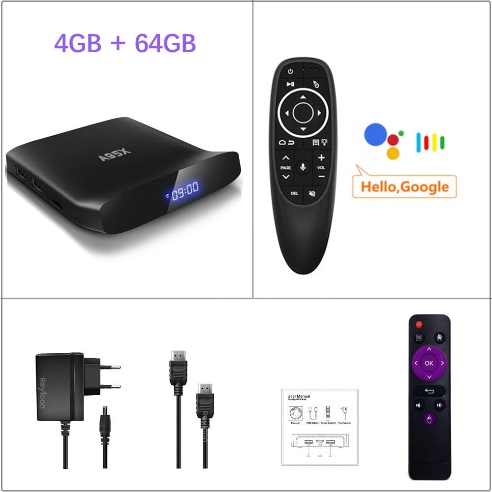 A95x w2 android 11 smart tv box amlogic s905w2 4gb 64gb support 5g wifi 4k 60fps vp9 bt5.0 youtube media player - ₹4,799