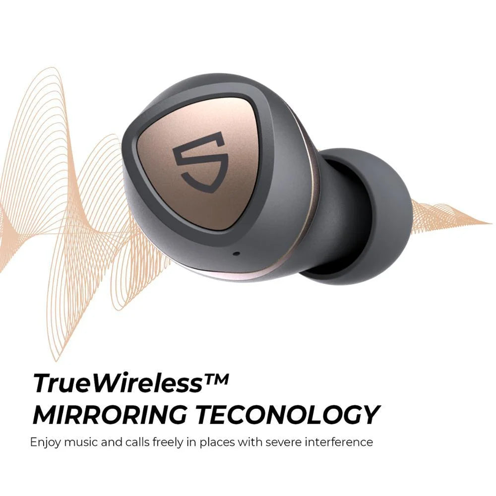 Soundpeats Sonic Bluetooth 5.2 Wireless Earphones QCC3040 Chipset APTX-adaptive CVC 8.0 Noise Reduction Earbuds 45H Play time