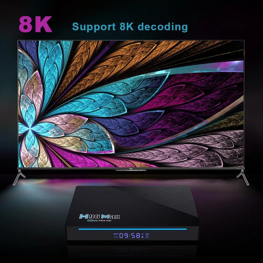 E-India H96 Max RK3566 2021 8GB RAM Android 11 New Smart TV BOX Android 11 2.4G 5G Wifi 4GB 8GB 32GB 64GB H96max 8K TV Box Android 11.0  Google Play