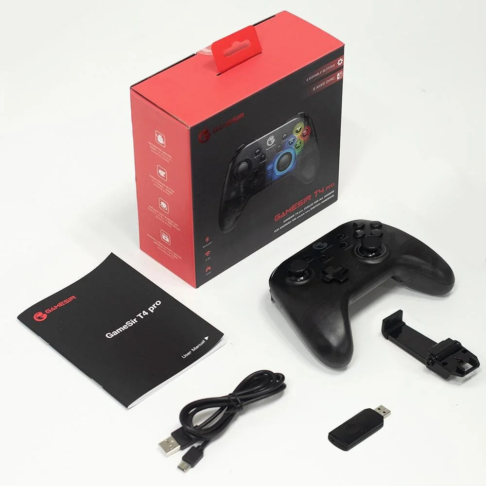 GameSir T4 Pro Wireless Bluetooth Controller Gamepad with 6-axis Gyro Applies for Nintendo Switch Android iOS mac OS Windows PC