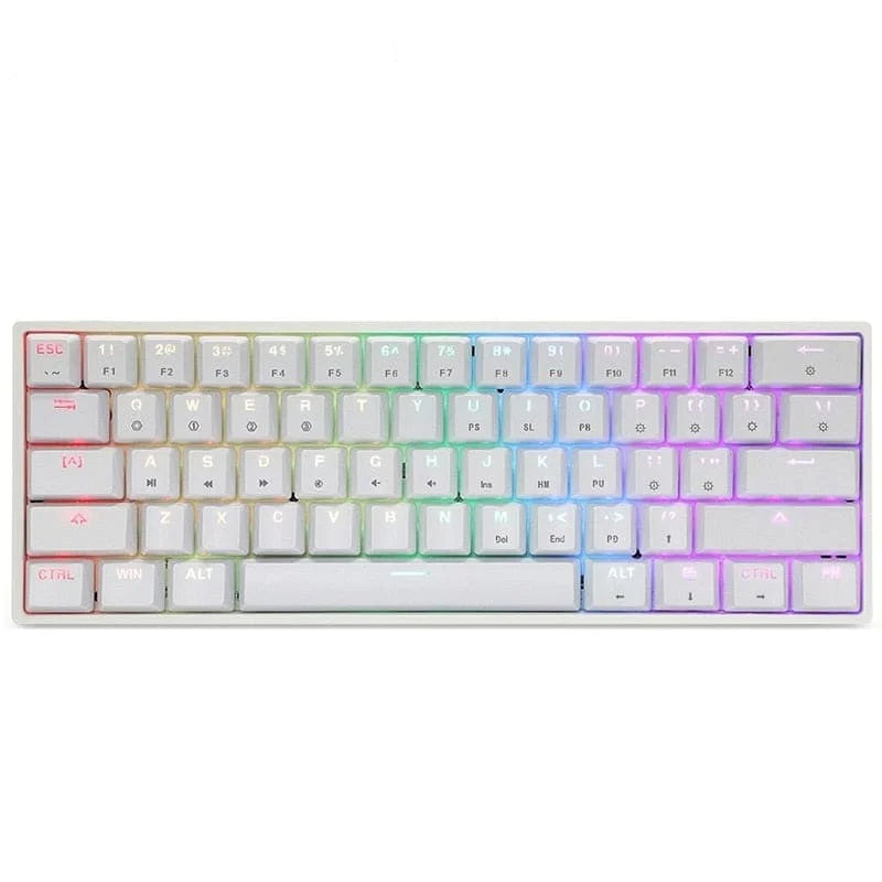 Gk61 61 keys gaming mechanical keyboard usb wired rgb backlit gamer mechanical keyboards for desktop tablet laptop - ₹7,999