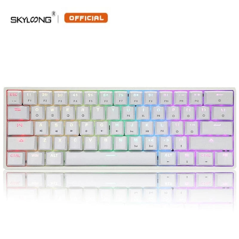 Gk61 61 keys gaming mechanical keyboard usb wired rgb backlit gamer mechanical keyboards for desktop tablet laptop - ₹7,999