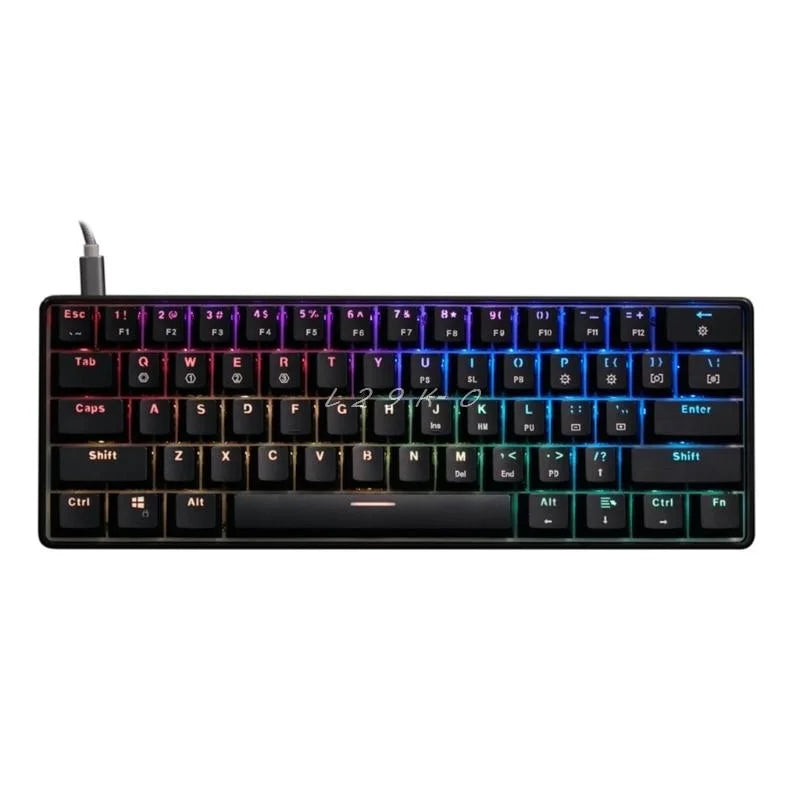 GK61 SK61 61 Key Mechanical Keyboard USB Wired LED Backlit Axis Gaming Mechanical Keyboard