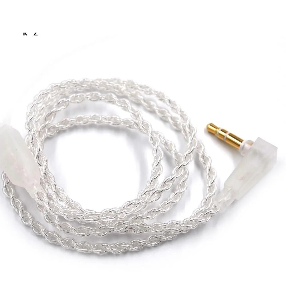 KZ Silver plated Upgrade Earphone Cable Detachable Audio Cord 3.5mm 3-pole Jack for ZS3/ZS5/ZS6/ZSA/ZS10/AS10/ES4 Headphones