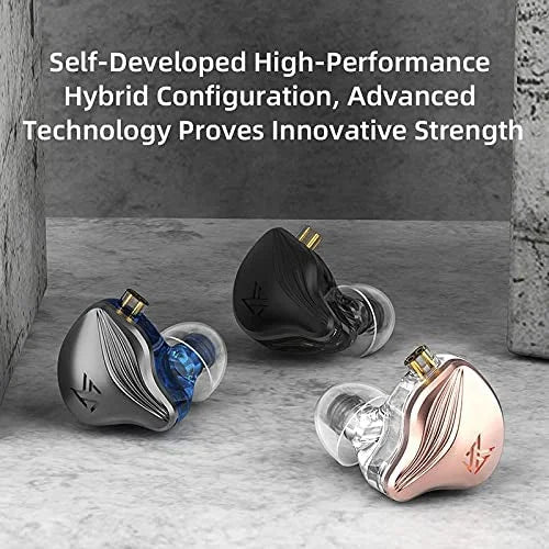 Kz zex 1 electrostatic 1 dynamic in ear monitor earplugs detachable cable headphones noice cancelling sport game headset - ₹1,899