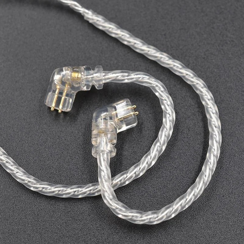 KZ ZSN Headphones Silver plated upgrade cable 2PIN gold-plated pin 0.75mm high purity oxygen free copper Earphone Cable wire