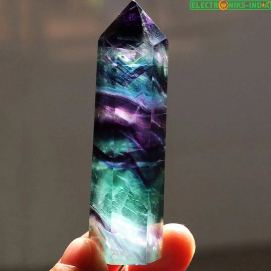 Navatulya® natural fluorite colorful striped crystal healing stone - on sale