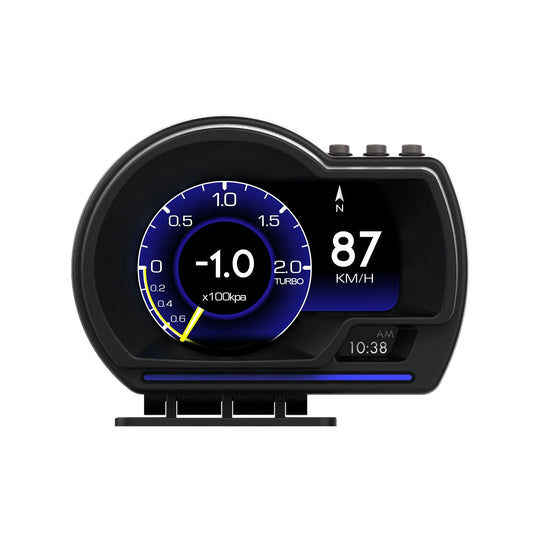 Techadro ta-h1 hud obd2 + gps smart gauge speedometer – high-resolution no delay head-up display 10 interfaces - ₹2,999