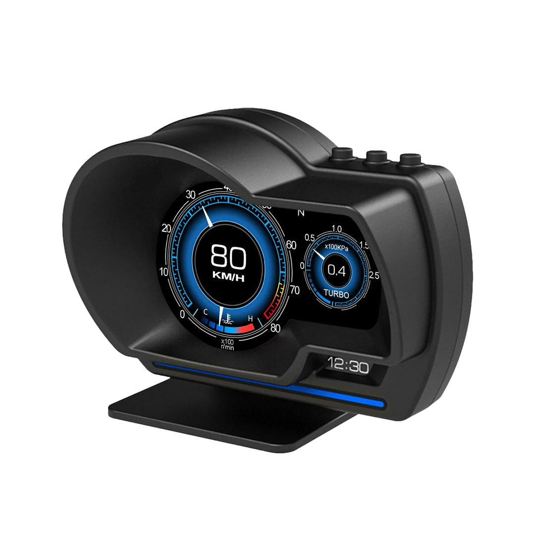 Techadro ta-h1 hud obd2 + gps smart gauge speedometer – high-resolution no delay head-up display 10 interfaces - ₹2,999