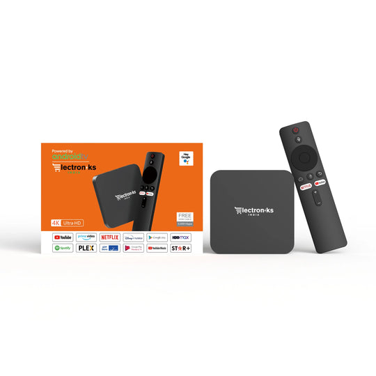 X9 android tv box: 4k uhd 2gb ram 16gb storage wifi 6 & bt 5.0 android 10 smart tv hub - ₹1,999