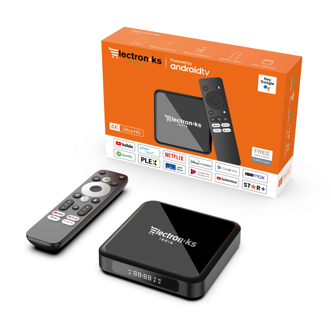 X9 turbo android tv box: 4k uhd 4gb ram 64gb storage wifi & bt 5.0 android 12 smart tv hub - ₹3,999